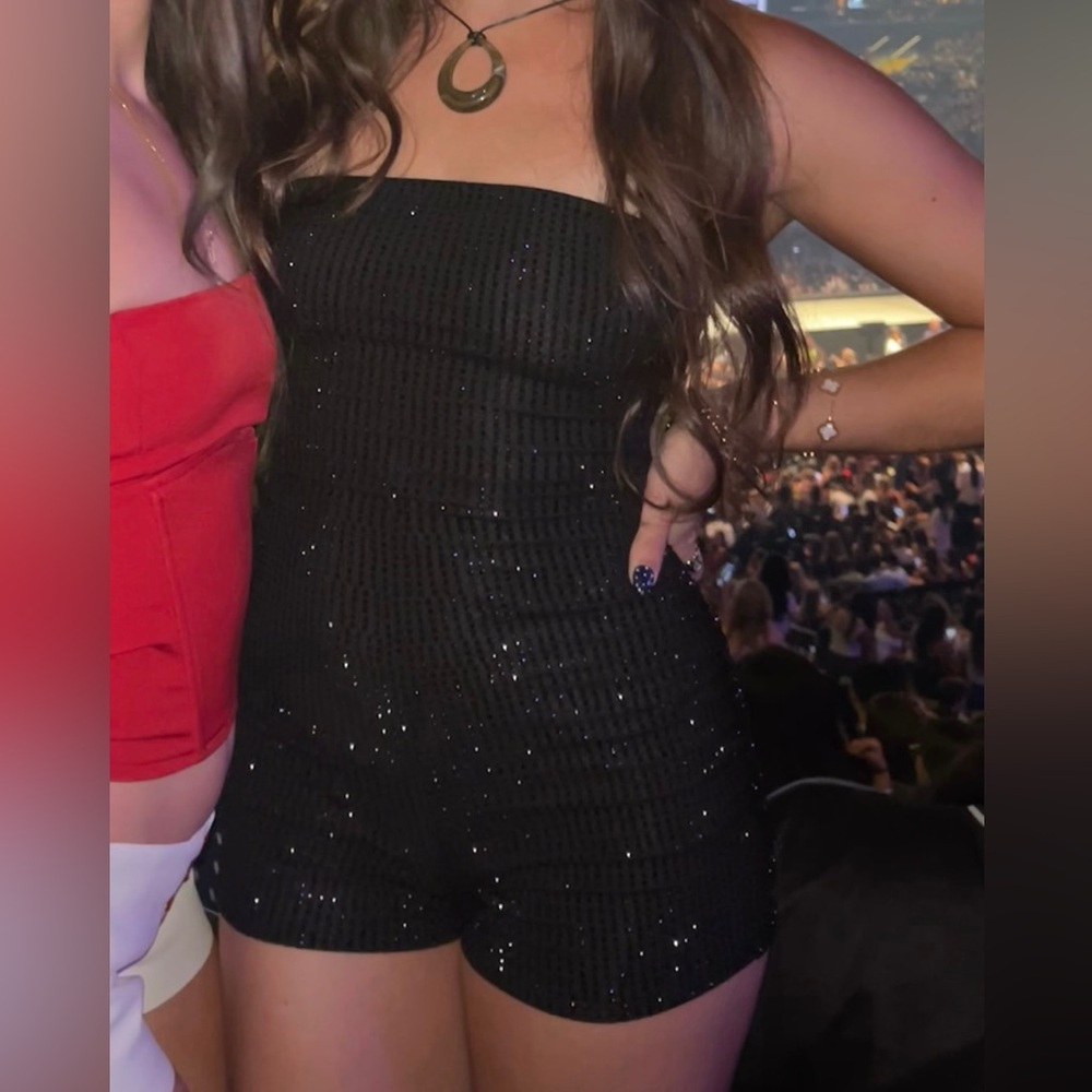 Windsor Black Strapless Romper - image 2